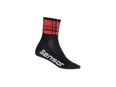 Sensor RACE SQUARE ponožky, červená/černá