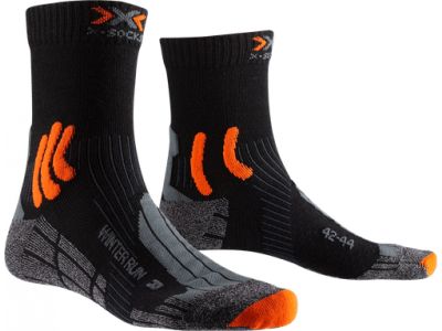 X-BIONIC Winter Bike 4.0 zimné ponožky, čierna/oranžová