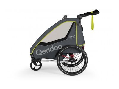 Qeridoo Qupa2 Fahrradanhänger für Kinder, Limette