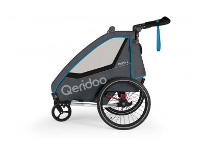 Qeridoo Qupa2 Fahrradanhänger für Kinder, blau