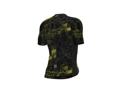 Koszulka rowerowa ALÉ PR-E TOWN, giallo fluo/paryż