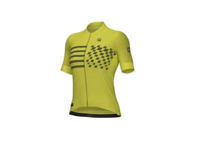 Damska koszulka rowerowa ALÉ PR-E PLAY w kolorze kwaskowej zieleni