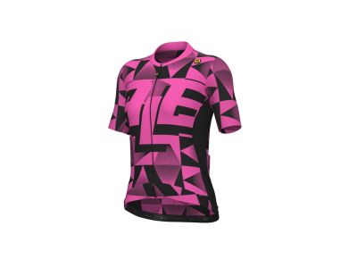 Damska koszulka rowerowa ALÉ PR-E MULTIVERSO w kolorze fluo-różowym