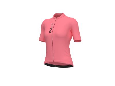 Damska koszulka rowerowa ALÉ PRAGMA COLOR BLOCK w kolorze pudrowego różu