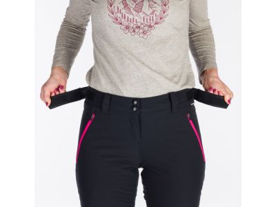 Northfinder JAVORINKA női nadrág, fekete/rózsaszín