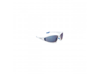 FORCE Pro cycling glasses white-blue