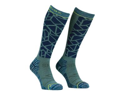 ORTOVOX Ski Tour Compression Long Socks șosete pentru genunchi, adânc ocean