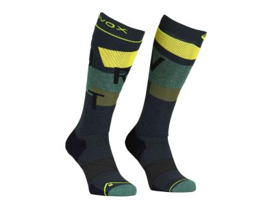 ORTOVOX Freeride Long Socks Kényelmes térdzokni, fekete acél
