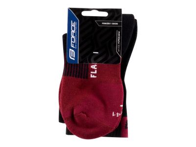 FORCE Flake winter socks, black/burgundy