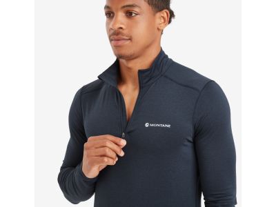 Męski T-shirt z długim rękawem Montane DART XT ZIP NECK-ECLIPSE BLUE. niebieski