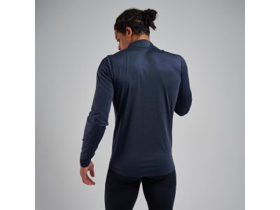 Męski T-shirt z długim rękawem Montane DART XT ZIP NECK-ECLIPSE BLUE. niebieski