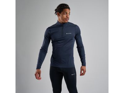 Męski T-shirt z długim rękawem Montane DART XT ZIP NECK-ECLIPSE BLUE. niebieski