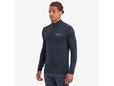 Męski T-shirt z długim rękawem Montane DART XT ZIP NECK-ECLIPSE BLUE. niebieski