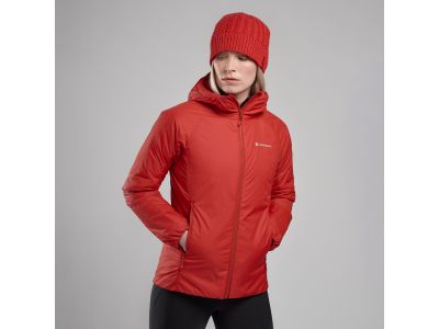 Damska kurtka Montane Fem Respond Hoodie w kolorze szafranowej czerwieni