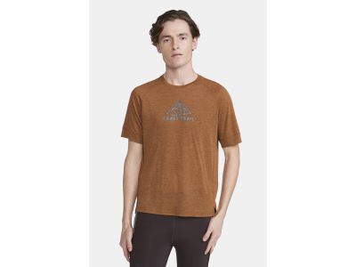 Koszulka T-shirt Craft ADV Trail Wool SS, brązowa