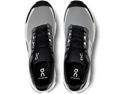 On Cloudvista shoes, black/white