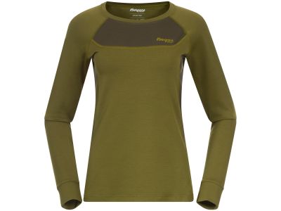 Bergans of Norway Cecilie Wool Damen-T-Shirt, Trail Green/Dark Olive Green