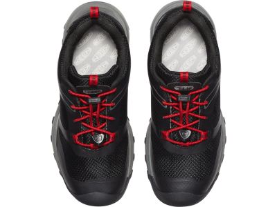 Pantofi copii KEEN WANDURO LOW WP YOUTH, negru/roșu panglică