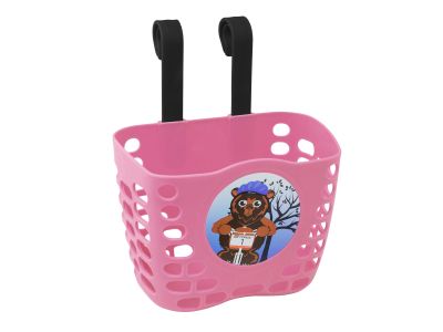 FORCE handlebar basket, children&amp;#39;s, pink