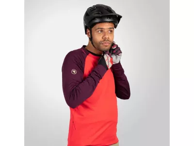 Tricou Endura Singletrack Fleece, Aubergine