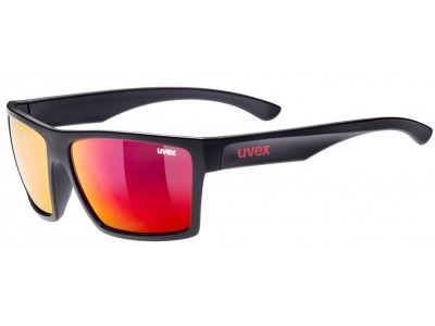 uvex LGL 29 Brille, mattschwarz/rot
