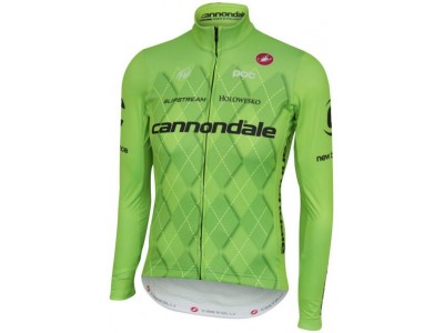 Zielona koszulka rowerowa z długim rękawem Cannondale Pro Cycling Team
