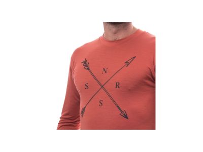 Sensor MERINO ACTIVE SNSR tričko, terracotta