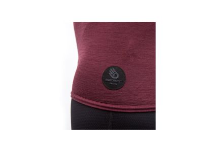 T-shirt damski Sensor MERINO AIR, port czerwony
