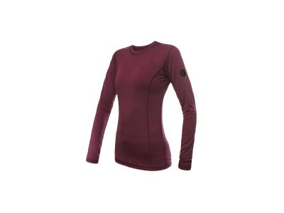 Tricou de damă Sensor MERINO AIR, roșu port