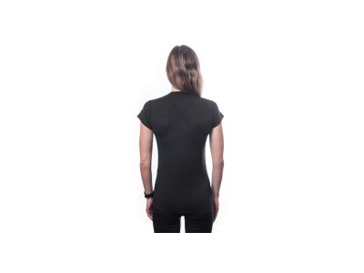 T-shirt damski Sensor MERINO AIR w kolorze czarnym