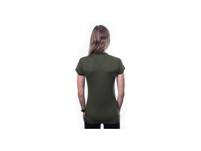 Tricou de damă Sensor MERINO AIR, verde oliv
