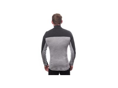 Sensor MERINO BOLD T-Shirt, Reißverschluss cool grey/anthrazit