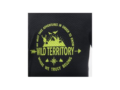 Tricou pentru copii Sensor MERINO DF TERRITORY, negru
