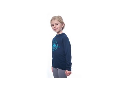 Sensor MERINO DF TERRITORY children&#39;s T-shirt, deep blue
