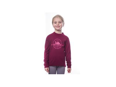 Sensor MERINO DF TERRITORY Kinder-T-Shirt, lila