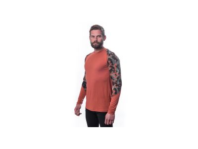 Sensor MERINO IMPRESS tričko, terracotta/rush