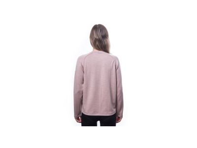 Sensor MERINO UPPER traveler női pulóver, poros rózsaszín