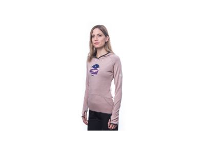 Sensor MERINO UPPER TRIGLAV women&#39;s sweatshirt, dusty pink