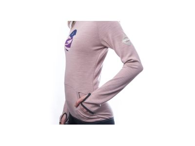 Sensor MERINO UPPER TRIGLAV női pulóver, poros rózsaszín