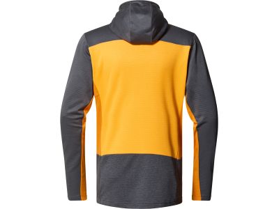 Haglöfs ROC Flash Mid Hood Sweatshirt, dunkelgrau/gelb