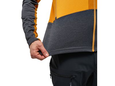 Haglöfs ROC Flash Mid Hood pulóver, sötétszürke/sárga