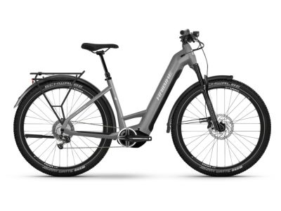 Bicicleta electrica Haibike Trekking 7 Low 27.5, gri urban/alb