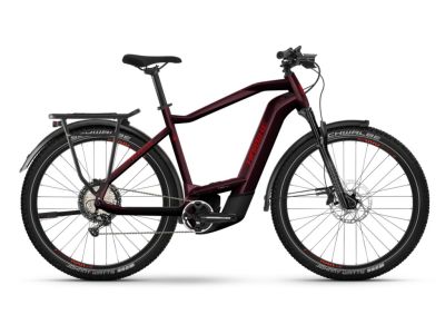 Haibike Trekking 11 High 27.5 electric bike, tuscan/neon red