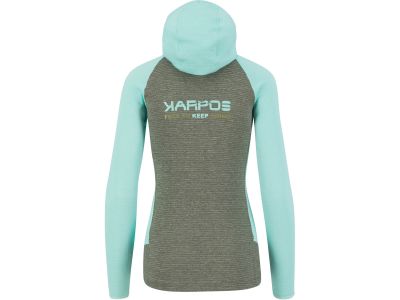 Karpos CAMOSCIO FULL ZIP women&#39;s sweatshirt, thyme/aqua sky