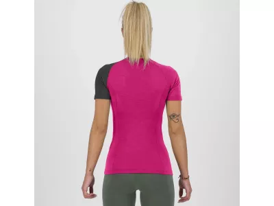 Karpos Dinamico Merino 130 damska koszulka termoaktywna, pink/black