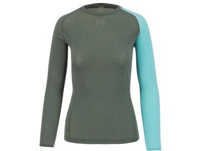 Karpos Dinamico Merino 130 women's thermo t-shirt, thyme/aqua ski
