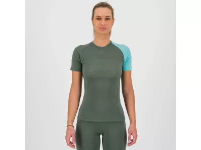 Karpos Dinamico Merino 130 women&#39;s thermal T-shirt, thyme/aqua sky