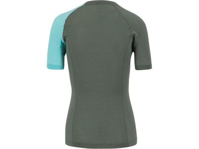 Karpos Dinamico Merino 130 Damen-Thermo-T-Shirt, Thymian/Aqua Sky