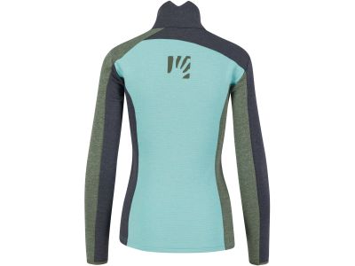 Karpos FEDERA FULL-ZIP women&#39;s sweatshirt, aqua ski/black sand/thyme