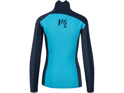 Karpos FEDERA FULL-ZIP Damen-Sweatshirt, blaues Atoll/Vulkan/Mitternacht